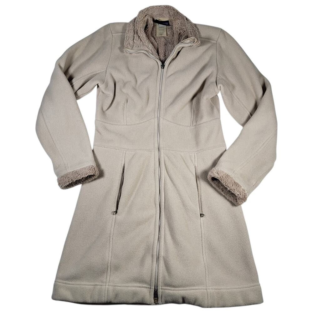 Patagonia W’s Synchilla Windzone Coat Womens Medium Beige Fleece Full Zip Jacket